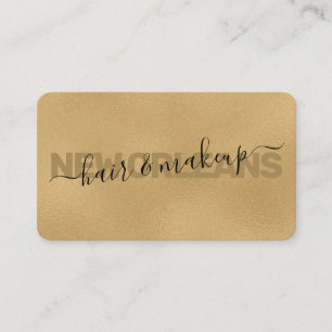 Glam Faux Gold Foil Calligrafie Haarlijst Visitekaartje