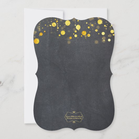 Glam Faux Gold Foil Confetti 50ste verjaardagsfees Kaart (Achterkant)