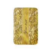 Glam Faux Gold Foil Zebra Pattern Badmat (Voorkant Verticaal)