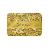 Glam Faux Gold Foil Zebra Pattern Badmat (Voorkant)