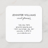 Glam Faux Gold Glitter Square Visitekaartje (Achterkant)