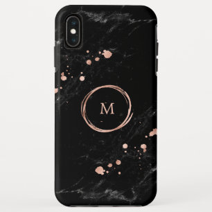 Glam Faux Gold Kijk naar zwarte marmer   Monogram Case-Mate iPhone Case