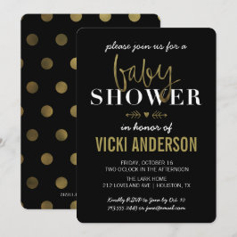 Glam Faux Gold Modern Baby Shower-uitvindingen Kaart