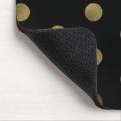 Glam Faux Gold Polka Dots Modern Mousepad Muismat (Hoek)