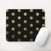 Glam Faux Gold Polka Dots Modern Mousepad Muismat (Met muis)