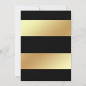 Glam Faux Gold Typografie en Black Surprise Party Kaart (Achterkant)