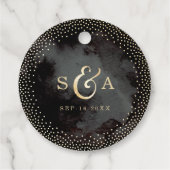 Glam faux goud glitter kalligrafie liefde voor mon bedankjes labels (Achterkant)