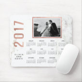 Glam Faux Roos Gold en Marble 2017 Photo Calendar Muismat (Met muis)