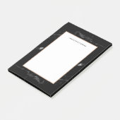 Glam Faux Roos Gold en zwarte marmer Post-it® Notes (Schuin)