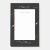 Glam Faux Roos Gold en zwarte marmer Post-it® Notes (Voorkant)