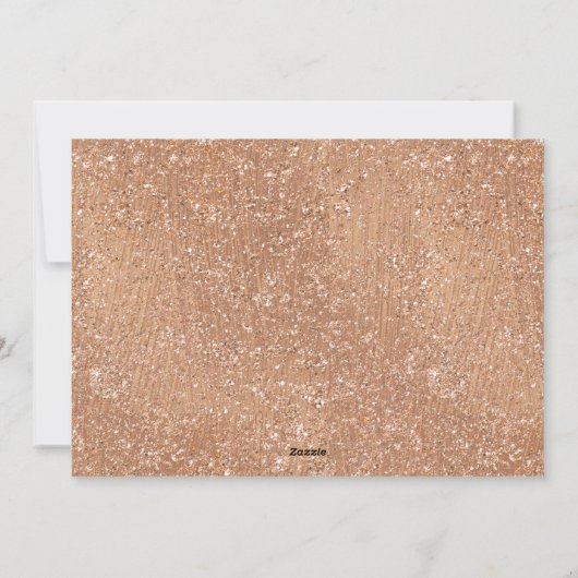 Glam Faux Roos Gold Glitter 3-Photo Booth Holiday Feestdagenkaart (Achterkant)