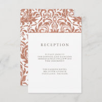 Glam Faux Roos Gold Glitter Damask Reception