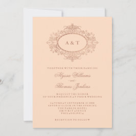 Glam Faux Roos Gold op Blush Pink Weddenschap Kaart