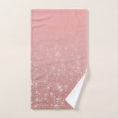 Glam Faux Roos Gold Pink Glitter Ombre Bad Handdoek (Handdoek)