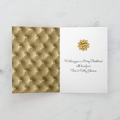 Glam Faux Velvet Gold Christmas Feestdagen Kaart (Binnen)