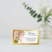 Glam Feminine Bedankt voor uw bestelling Visitekaartje (Staand voorkant)