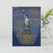 Glam Fireworks Status of Liberty June 4th Party Kaart (Staand voorkant)