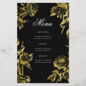 Glam Floral 60e verjaardag Programma Gold Black Me (Achterkant)