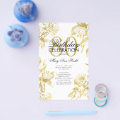 Glam Floral 80e Verjaardagsprogramma Gold Menu (Enkel)