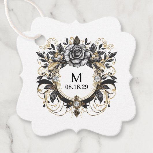  Glam Floral Bedankjes Labels (Voorkant)