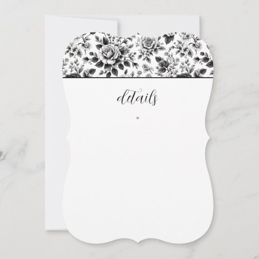 Glam Floral Kaart (Achterkant)