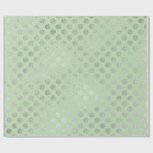 Glam Floral Rozen Mint Green Silver Vip Cadeaupapier (Vlak)