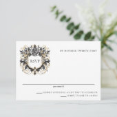  Glam Floral RSVP Kaartje (Staand voorkant)