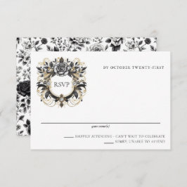  Glam Floral RSVP Kaartje