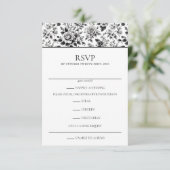  Glam Floral RSVP Kaartje (Staand voorkant)