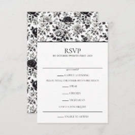  Glam Floral RSVP Kaartje