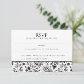  Glam Floral RSVP Kaartje (Staand voorkant)