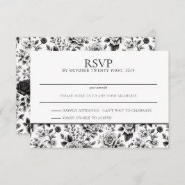  Glam Floral RSVP Kaartje