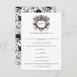  Glam Floral RSVP Kaartje
