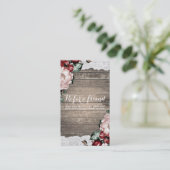 Glam Floral Rustic Wood & Lace Chic Verwijs een vr Aanbevelingskaartje (Staand voorkant)