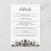  Glam Floral Wedding Informatiekaartje (Voorkant)