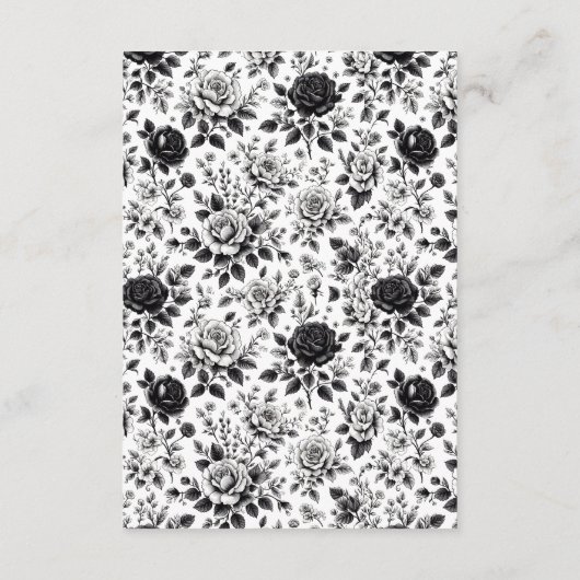  Glam Floral Wedding Informatiekaartje (Achterkant)