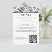 Glam Floral Wedding Informatiekaartje (Staand voorkant)