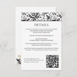  Glam Floral Wedding Informatiekaartje