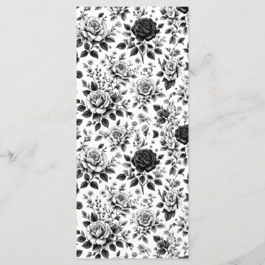  Glam Floral Wedding Menu (Achterkant)