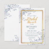 Glam Flower Gold Lijst Calligraphy Vrijgezellenfee Kaart (Voorkant / Achterkant)