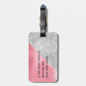 Glam Folie Kijk Monogrammen Bagagelabel (Achterkant verticaal)