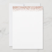 Glam Foto Roos Goud Glitter Afstuderen 2024 Kaart (Achterkant)