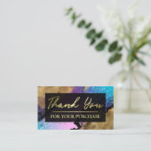 Glam Galaxy Gold Ink Hartelijk dank voor uw aankoo Visitekaartje (Staand voorkant)