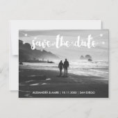 Glam Garland of Stars Photo Wedding Save the Date Magnetische Uitnodiging (Voorkant)