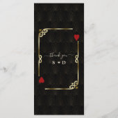 Glam Gatsby Casino Las Vegas Poker Wedding Menu (Achterkant)