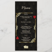 Glam Gatsby Casino Las Vegas Poker Wedding Menu (Voorkant)