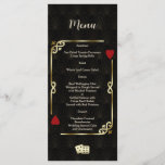 Glam Gatsby Casino Las Vegas Poker Wedding Menu<br><div class="desc">Uniek Casino Royale en Great Gatsby thema kaart ontwerp. Het beschikt over art deco stijl, een Roaring 1920 oude Hollywood gebroken lijst met faux gouden folie Fleur-de-lis, rode harten, Q en K op twee hoeken (simuleren speelkaarten). Op de achterkant faux gold Art Deco patroon, initialen. Gebruik de tool Personaliseren om...</div>