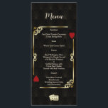 Glam Gatsby Casino Las Vegas Poker Wedding Menu<br><div class="desc">Uniek Casino Royale en Great Gatsby thema kaart ontwerp. Het beschikt over art deco stijl, een Roaring 1920 oude Hollywood gebroken lijst met faux gouden folie Fleur-de-lis, rode harten, Q en K op twee hoeken (simuleren speelkaarten). Op de achterkant faux gold Art Deco patroon, initialen. Gebruik de tool Personaliseren om...</div>
