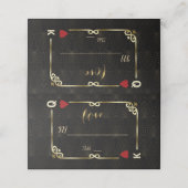 Glam Gatsby Casino Las Vegas Poker Wedding Plaatskaartje (Buitenkant ongevouwen)