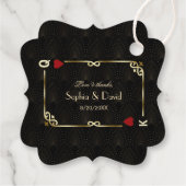 Glam Gatsby Casino Las Vegas Pokerverloving Bedankjes Labels (Achterkant)